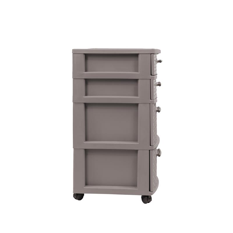 MQ 3-Drawer Plastic Rolling Storage Cart with Casters in Black (2 Pack)