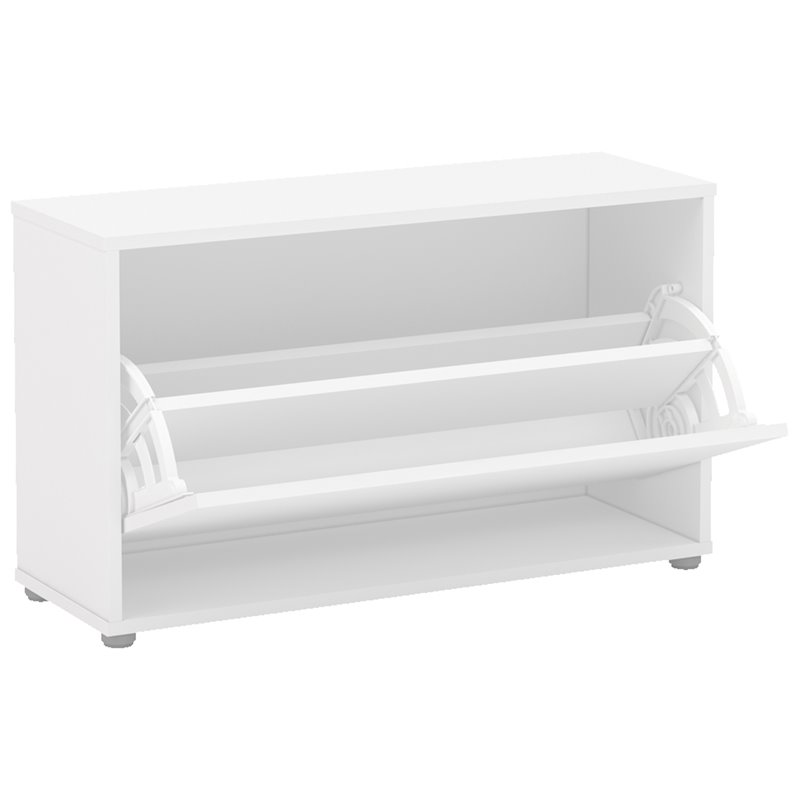 Prepac 18 Cubby Shoe Storage Bench in White - WSS-4824 | Cymax Stores