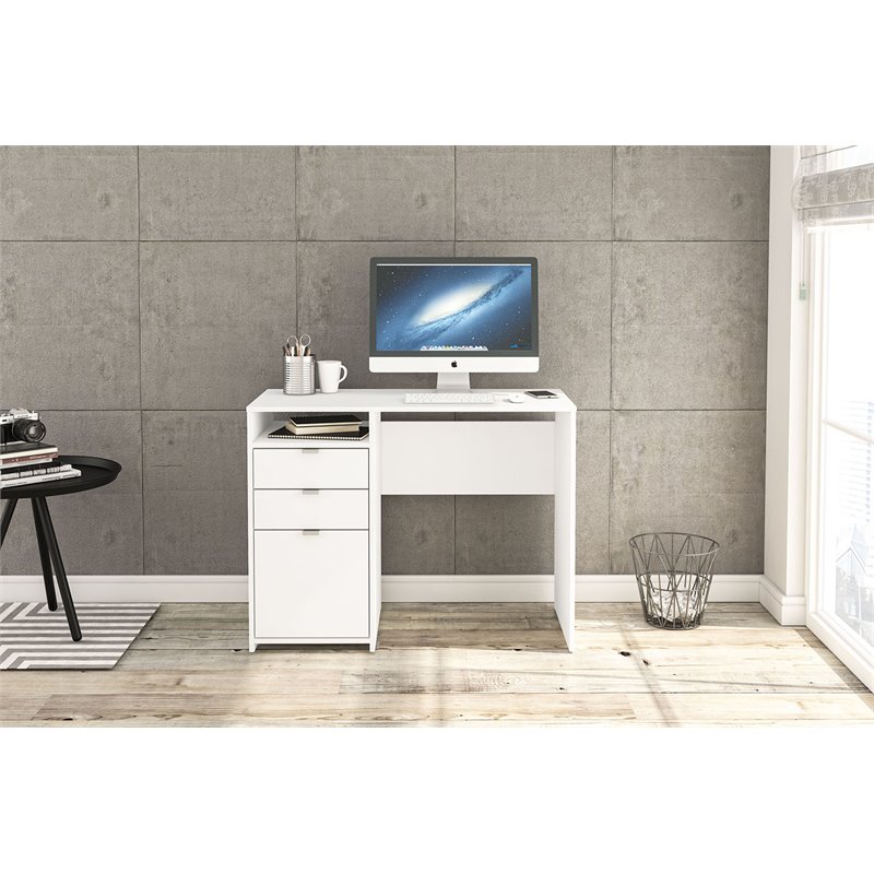 Polifurniture Cambridge Engineered Wood 3 Drawers and Shelf Office Desk