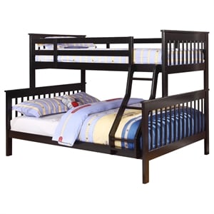 Stonecroft Furniture Cabrillo Twin Over Full Bunk Bed in Black