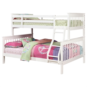 Stonecroft Furniture Cabrillo Twin Over Full Bunk Bed in White