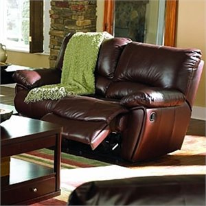 stonecroft skyline double reclining leather loveseat in brown