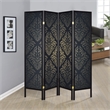 Stonecroft Hayes 4 Panel Folding Screen in Black and Gold