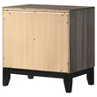 Stonecroft Columbus 2 Drawer Nightstand in Gray Oak and Black