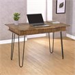 Stonecroft Cabrini Storage Writing Desk in Rustic Amber and Black