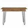 Stonecroft Cabrini Storage Writing Desk in Rustic Amber and Black