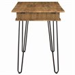 Stonecroft Cabrini Storage Writing Desk in Rustic Amber and Black