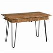 Stonecroft Cabrini Storage Writing Desk in Rustic Amber and Black
