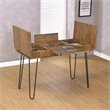 Stonecroft Cabrini Storage Writing Desk in Rustic Amber and Black
