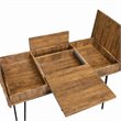 Stonecroft Cabrini Storage Writing Desk in Rustic Amber and Black