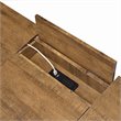 Stonecroft Cabrini Storage Writing Desk in Rustic Amber and Black