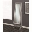 Stonecroft Willow Jewelry Armoire Cheval Mirror in Silver