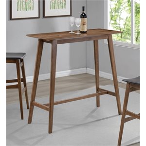 stonecroft furniture mid century bar table in natural walnut