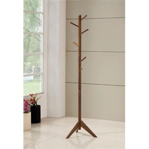 Stonecroft Furniture Coat Rack with 6 Hooks in Walnut