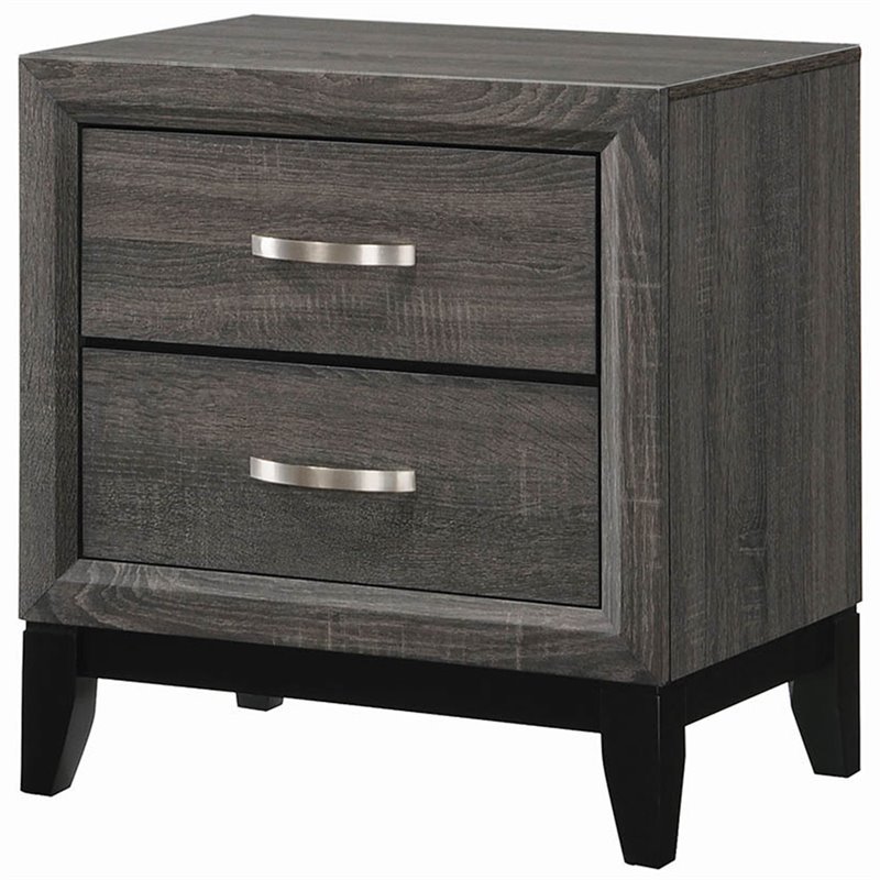 Stonecroft Furniture Sunset Avenue 5 Piece Queen Bedroom Set in Gray Oak