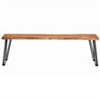 Stonecroft Furniture Sage Parkway Dining Bench in Natural and Gunmetal