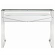Stonecroft Furniture Fir Lane 2 Drawer Writing Desk in Glossy White and Chrome