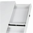 Stonecroft Furniture Fir Lane 2 Drawer Writing Desk in Glossy White and Chrome