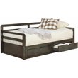 Stonecroft Furniture 2 Drawer Twin XL Daybed with Extension Trundle in Grey