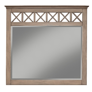 alpine furniture potter wood bedroom mirror in french truffle