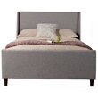 Alpine Furniture Amber Queen Upholstered Bed in Gray Linen
