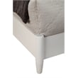 Alpine Furniture Flynn Standard King Wood Bed with Slat Back Headboard in White