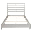 Alpine Furniture Flynn Full Wood Bed with Slat Back Headboard in White