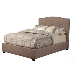 Alpine Furniture Amanda Queen Tufted Upholstered Bed in Haskett-Jute (Beige)