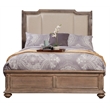 Alpine Furniture Melbourne Calif King Wood Sleigh Bed in French Truffle