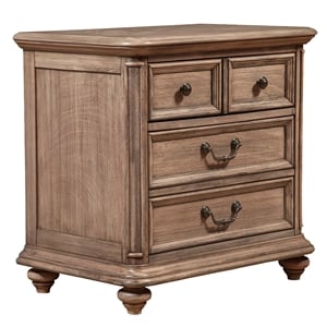 alpine furniture melbourne 2 drawer wood nightstand in french truffle