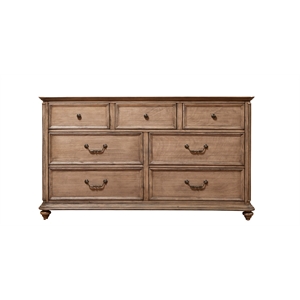 alpine furniture melbourne 7 drawer wood dresser in french truffle