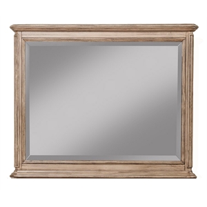 alpine furniture melbourne wood mirror in french truffle (brown)