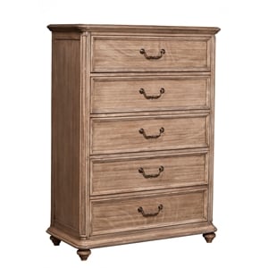 alpine furniture melbourne 5 drawer wood chest in french truffle