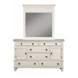 Alpine Furniture Winchester 6 Drawer Wood Dresser with 2 Cabinets in White