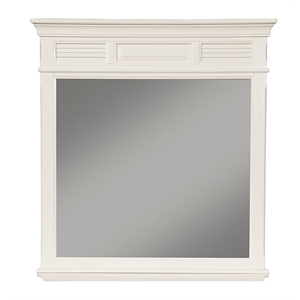 alpine furniture winchester wood mirror in white