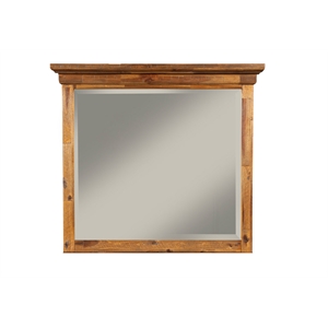 alpine furniture st. james wood mirror in salvaged brown