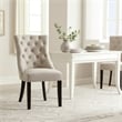 Alpine Furniture Prairie Set of 2 Upholstered Dining Side Chairs in Black