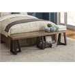Alpine Furniture Prairie Wood Dining Bench in Natural-Black