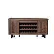 Alpine Furniture Prairie Wood Dining Sideboard with Wine Holder in Natural-Black