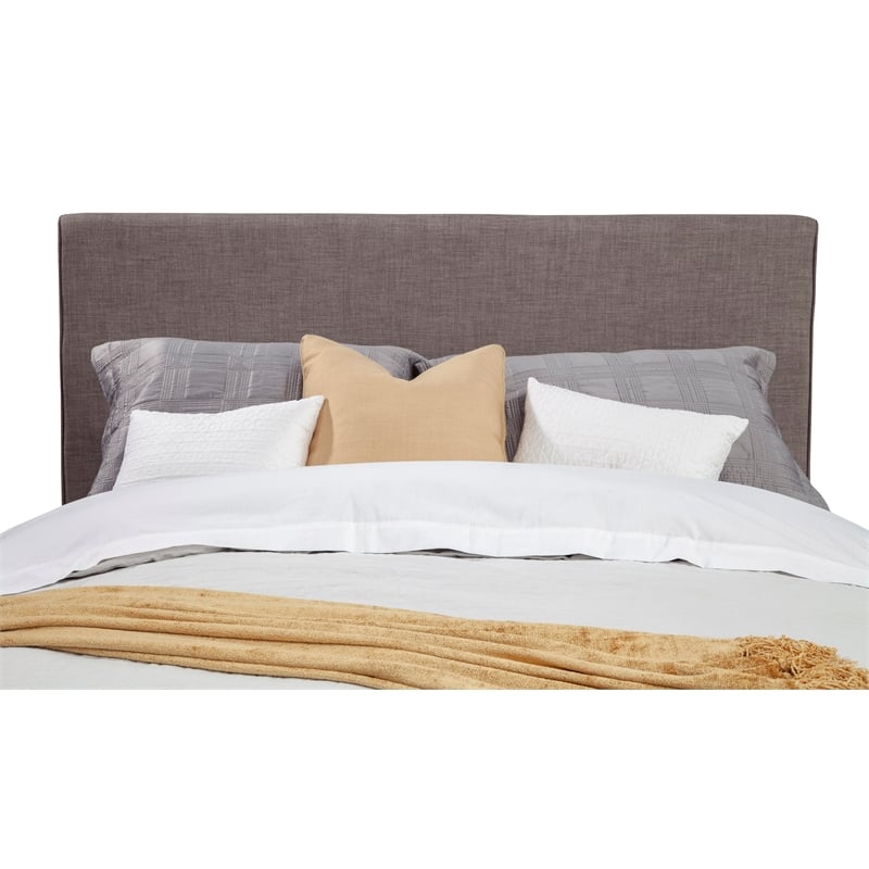 Alpine Furniture Britney Queen Upholstered Platform Bed in Dark Gray