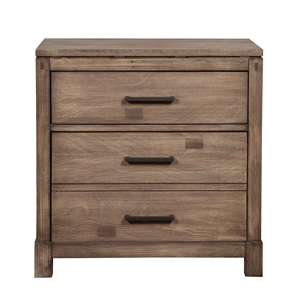 alpine furniture sydney 2 drawer wood nightstand in weathered gray