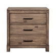 Alpine Furniture Sydney 2 Drawer Wood Nightstand in Weathered Gray