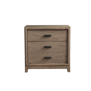 alpine furniture camilla 2 drawer wood nightstand in antique gray