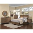 Alpine Furniture Brown Pearl Wood Mirror in Brown Bronze