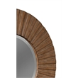 Alpine Furniture Brown Pearl Wood Mirror in Brown Bronze