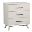 Alpine Furniture Tranquility 3 Drawer Small Wood Chest in White