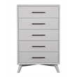 Alpine Furniture Tranquility 5 Drawer Wood Chest in White