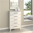 Alpine Furniture Tranquility 5 Drawer Wood Chest in White