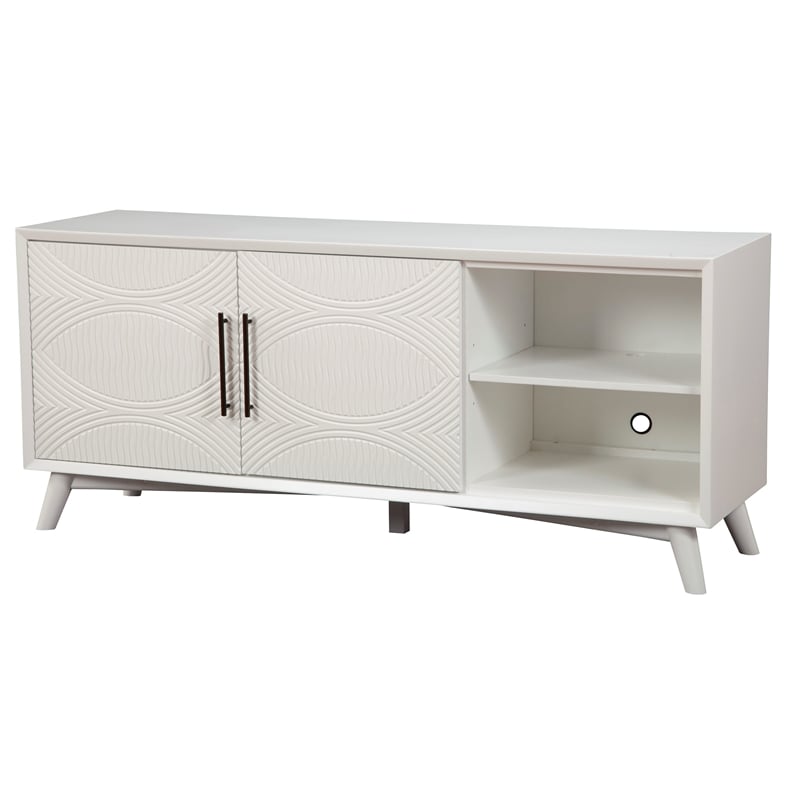 Alpine Furniture Tranquility Wood TV Console in White