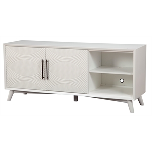 alpine furniture tranquility wood tv console in white